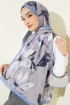 Lily Desenli Soft Şal Bebe Mavi