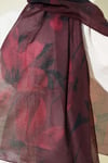 Lily Desenli Soft Şal Bordo
