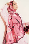 Lily Desenli Soft Şal Gül Kurusu