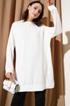 Loyşa Armalı Basic Tunik Ekru