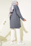Loyşa Armalı Basic Tunik Füme
