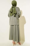 Loyşa Basic Tunik Etek İkili Takım Çağla Yeşili