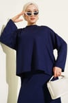 Loyşa Basic Tunik Etek İkili Takım Lacivert