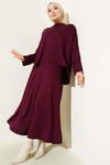 Loyşa Basic Tunik Etek İkili Takım Mürdüm