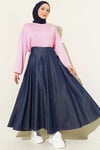 Loyşa Bilek Armalı Basic Bluz Pembe
