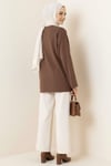 Loyşa Düşük Omuz Basic Tunik Kahve