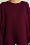 Loyşa Düşük Omuz Basic Tunik Mürdüm