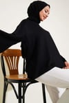 Loyşa Düşük Omuz Basic Tunik Siyah