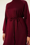 Loyşa İp Kuşaklı Uzun Tunik Bordo