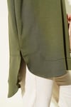 Loyşa Oval Kesim Oversize Tunik Haki