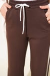 Loyşa Şerit Detaylı Pantolon Kahve