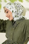 Lumea Desenli Soft Eşarp Haki