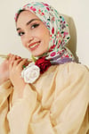 Lumea Desenli Soft Eşarp Lila