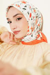 Lumea Desenli Soft Eşarp Oranj