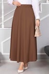 Mevlana Tesettür Etek Taba