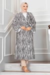 Mika Desenli Tesettür Kimono -1