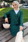 Mini Taşlı Merserize Hırka Nefti