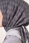 MK Desen Soft Eşarp Füme Taş
