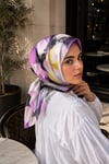 Modern Floral Desen Eşarp Serisi Pembe
