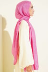 Monogram Desenli Kraş Şal Pembe