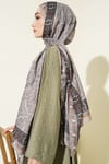 Motif Desenli Soft Şal Bej