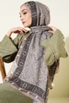 Motif Desenli Soft Şal Bej