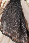 Motif Desenli Soft Şal Siyah Haki