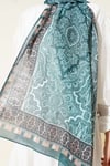 Motif Desenli Soft Şal Zümrüt