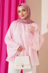 Nakışlı İspanyol Kol Bluz Pembe