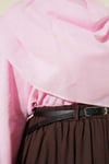 Omuz Şallı Vual Bluz Pembe