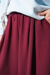 Önü Pile Detaylı Loyşa Pantolon Bordo