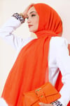 Organik Bambu Kraş Şal Oranj