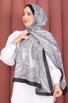 Otantik Motif Şal Serisi Siyah Beyaz