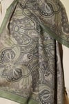 Otantik Motifli Desenli Şal Yeşil