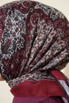 Otantik Motifli Eşarp Bordo