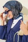 Otantik Motifli Eşarp Mavi