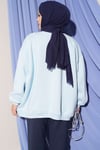 Oversize Düşük Omuzlu Tunik Bebe Mavi