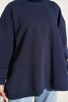 Oversize Düşük Omuzlu Tunik Lacivert
