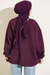 Oversize Düşük Omuzlu Tunik Mor