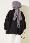 Oversize Düşük Omuzlu Tunik Siyah