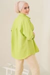 Oversize Gömlek Pastel Yeşili