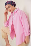 Oversize Gömlek Pembe