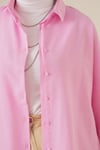Oversize Gömlek Pembe