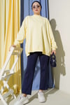 Oversize İnterlok Basic Tunik Sarı