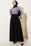 Oversize Paçalı Bağlamalı Pantolon Siyah