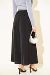 Oversize Paçalı Bel Lastikli Pantolon Siyah