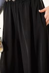 Oversize Paçalı Bel Lastikli Pantolon Siyah