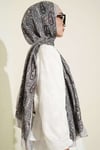 Paisley Kraş Modal Şal Bej