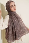 Paisley Kraş Modal Şal Kahve