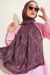 Paisley Kraş Modal Şal Mürdüm